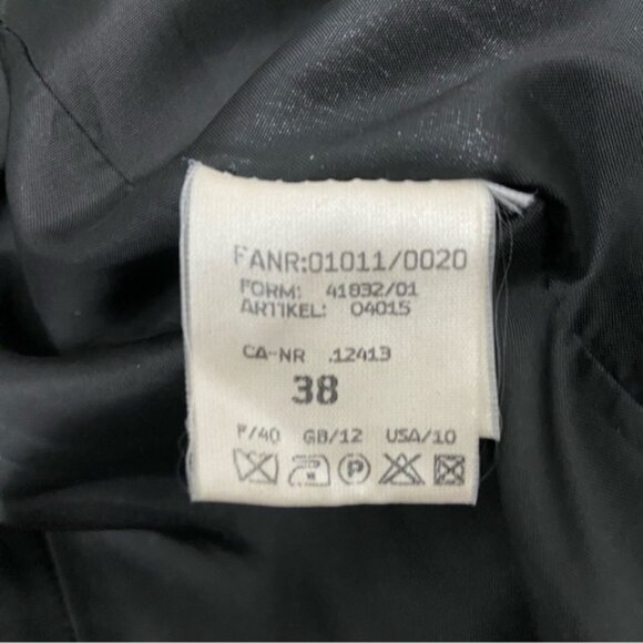 Vintage Basler blazer jacket black gold stripes 100% wool double breasted size10 - Picture 10 of 13